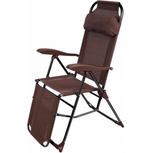 Кресло-шезлонг складное К3 с подножкой Коричневый
