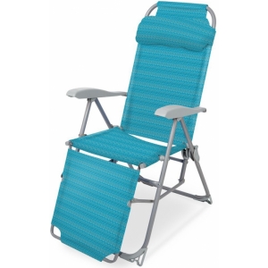 Кресло-шезлонг складное К3 с подножкой Бирюзовый
