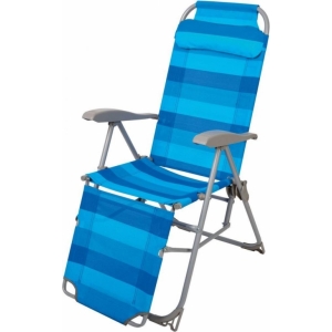 Кресло-шезлонг складное К3 с подножкой Синий